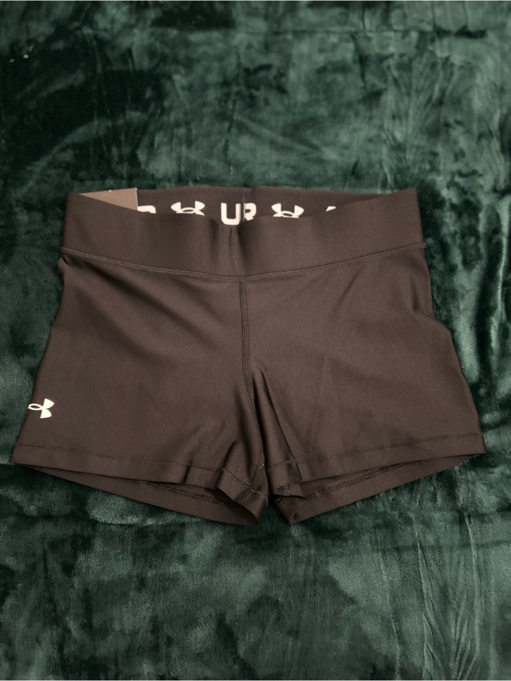 LG Black Athletic Stretch Shorts with Logo